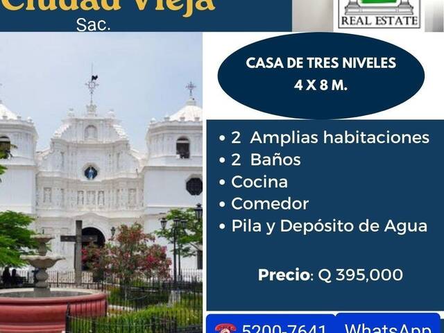 #2033 - Casa para Venta en Ciudad Vieja - Sacatepéquez - 1