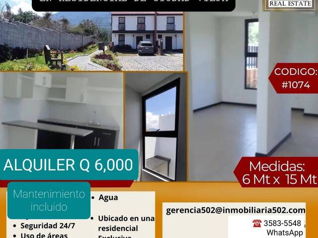 #1074 - Casa para Venta en Ciudad Vieja - Sacatepéquez - 1