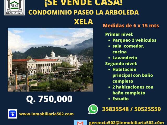 #2112 - Casa para Venta en Quetzaltenango - Quetzaltenango