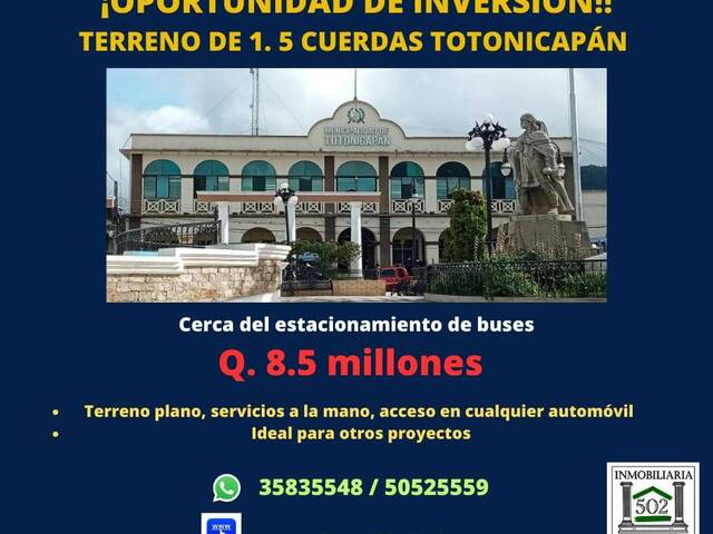 #2137 - Área para Venta en Totonicapán - Totonicapán