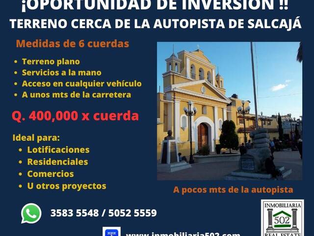 #2127 - Área para Venta en Salcajá - Quetzaltenango