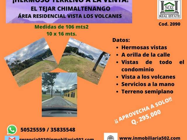 #2090 - Área para Venta en El Tejar - Chimaltenango - 1